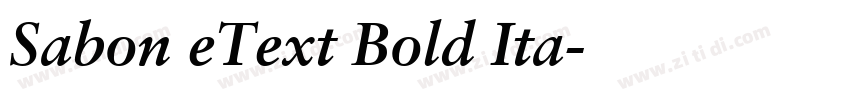 Sabon eText Bold Ita字体转换